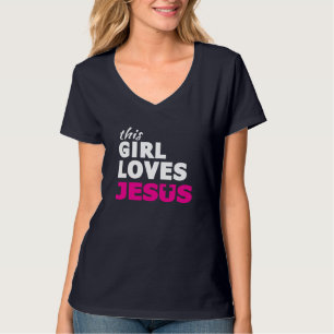 Dieses Mädchen Lieben Jesus Glaube basiert Zitat C T-Shirt