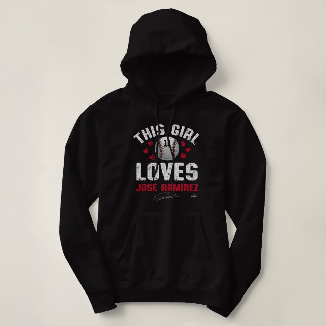 Dieses Mädchen Lieben Jose Ramirez Cleveland MLBPA Hoodie (Design vorne)