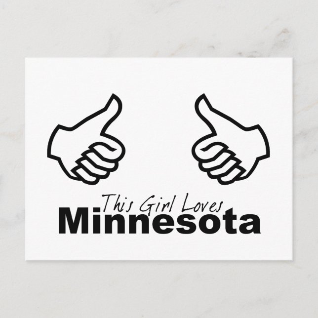 Dieses Mädchen Lieben Minnesota Postkarte (Vorderseite)