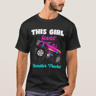 Dieses Mädchen Lieben Monster LKW Pink Monster Tru T-Shirt