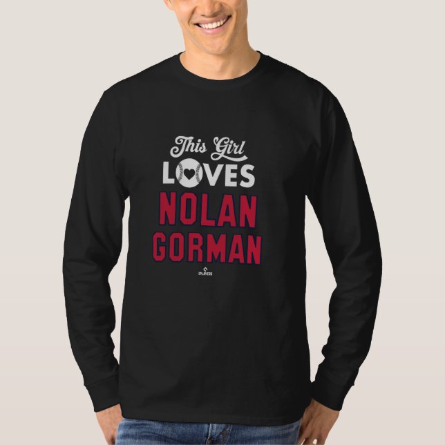 Dieses Mädchen Lieben Nolan Gorman St Louis Baseba T-Shirt (Vorderseite)