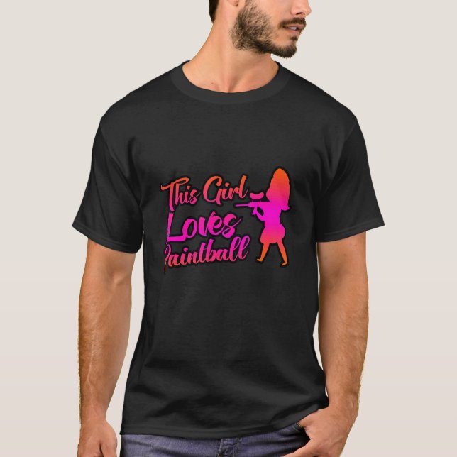 Dieses Mädchen Lieben Paintball T-Shirt (Vorderseite)