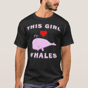 Dieses Mädchen Lieben rosa Wale T-Shirt