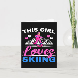 Dieses Mädchen Lieben Skifahren Ski Wintersport Sc Karte