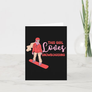 Dieses Mädchen Lieben Snowboarden Lover Snowboarde Karte