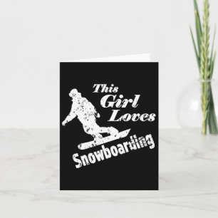 Dieses Mädchen Lieben Snowboarden - Spaß Geschenk Karte