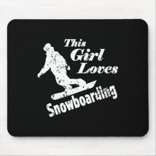 Dieses Mädchen Lieben Snowboarden - Spaß Geschenk Mousepad