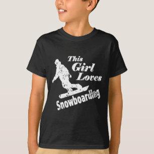 Dieses Mädchen Lieben Snowboarden - Spaß Geschenk T-Shirt