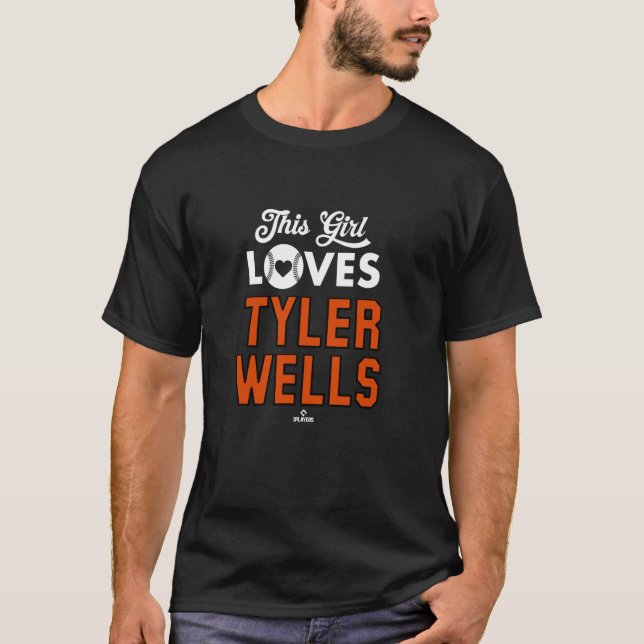 Dieses Mädchen Lieben Tyler Wells Baltimore Baseba T-Shirt (Vorderseite)