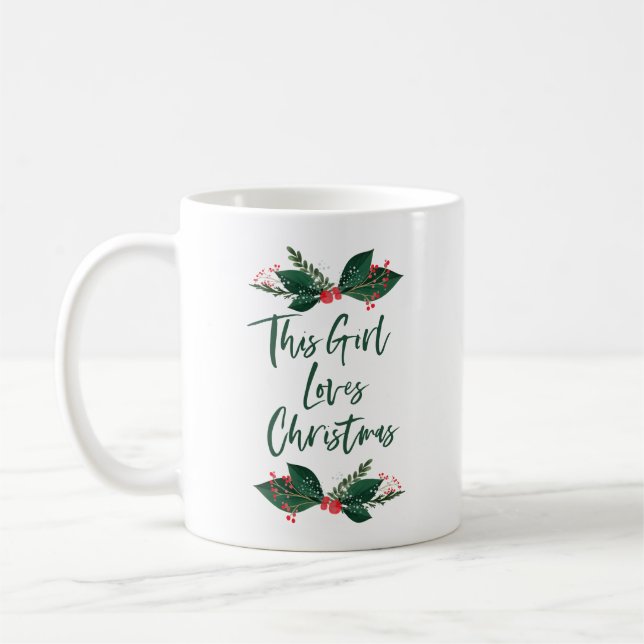 Dieses Mädchen Lieben Weihnachten Kaffeetasse (Links)
