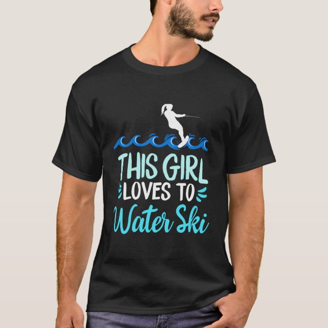 Dieses Mädchen Lieben zum Wasserski T-Shirt (Vorderseite)