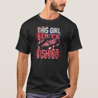 Dieses Mädchen liebt Angeln Damen Fischer Mädchen  T-Shirt