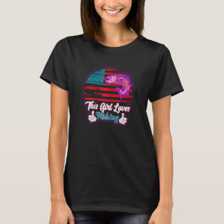 Dieses Mädchen liebt Angeln Damen Fischer Mädchen T-Shirt