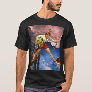 Dieses Mädchen liebt Angeln mit ihrem Ehemann T-Shirt