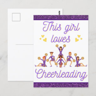 Dieses Mädchen liebt Cheerleading Postkarte