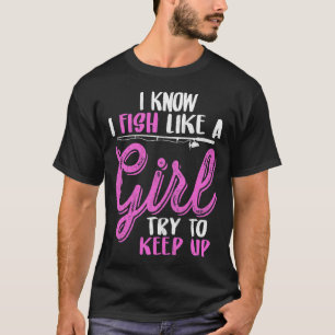 Dieses Mädchen liebt das Angeln mit ihrem Ehemann T-Shirt