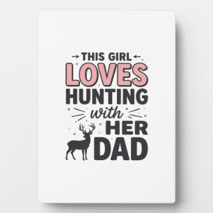 Dieses Mädchen liebt die Jagd mit ihrem Vater Vint Fotoplatte