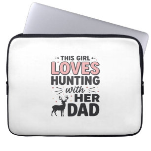 Dieses Mädchen liebt die Jagd mit ihrem Vater Vint Laptopschutzhülle
