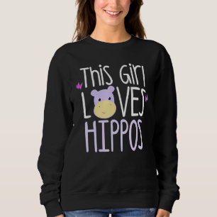 Dieses Mädchen liebt Flusspferde Süße Kinder Klein Sweatshirt