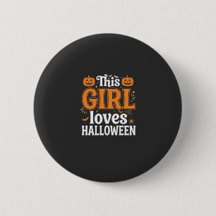 Dieses Mädchen liebt Halloween-Typografie SVG-Desi Button