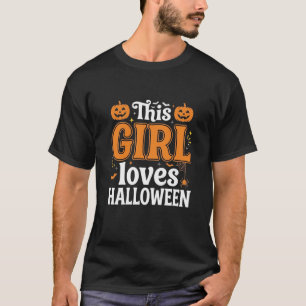 Dieses Mädchen liebt Halloween-Typografie SVG-Desi T-Shirt