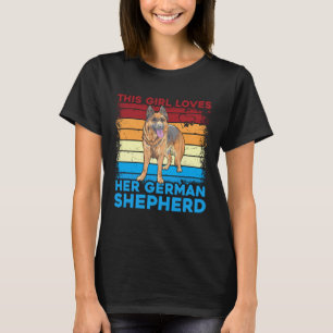 Dieses Mädchen liebt ihren deutschen Schäferhund u T-Shirt