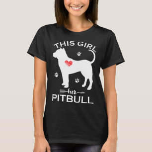 Dieses Mädchen liebt ihren Pitbull Lustiger Hundew T-Shirt