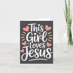 Dieses Mädchen liebt Jesus Geschenk für christlich Karte