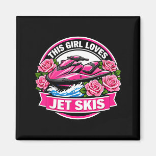 Dieses Mädchen liebt Jetskis Liebhaber Damen Jetsk Magnet