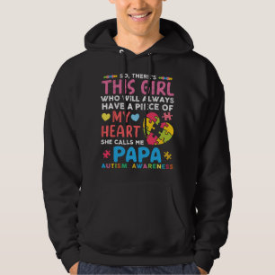 Dieses Mädchen nennt mich Papa Autismus-Bewusstsei Hoodie