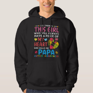 Dieses Mädchen nennt mich Papa Autismus-Bewusstsei Hoodie