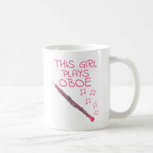 Dieses Mädchen spielt Oboe, Oboe, Musikerin Kaffeetasse