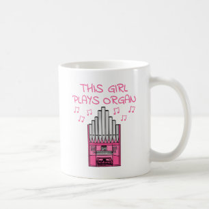 Dieses Mädchen spielt Orgel, weiblicher Organist M Kaffeetasse