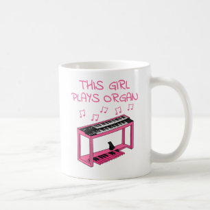 Dieses Mädchen spielt Orgelweibchen Jazzorganisato Kaffeetasse