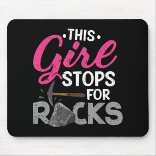Dieses Mädchen stürzt sich für Rocks Rock Collecto Mousepad