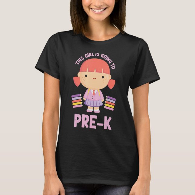 Dieses Mädchen wird vor dem Kindergart Niedlichen  T-Shirt (Vorderseite)