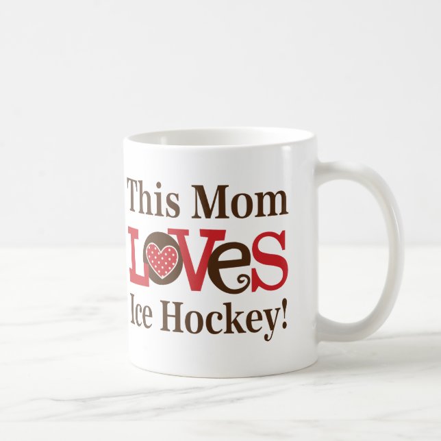 Dieses Mama-Liebe-Eis-Hockey Kaffeetasse (Rechts)
