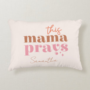 Dieses Mama Prays - rustikales Boho Design Dekokissen