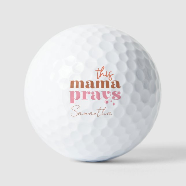 Dieses Mama Prays - rustikales Boho Design Golfball (Vorderseite)