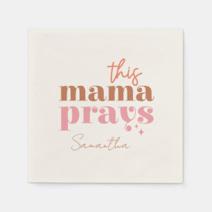 Dieses Mama Prays - rustikales Boho Design Serviette