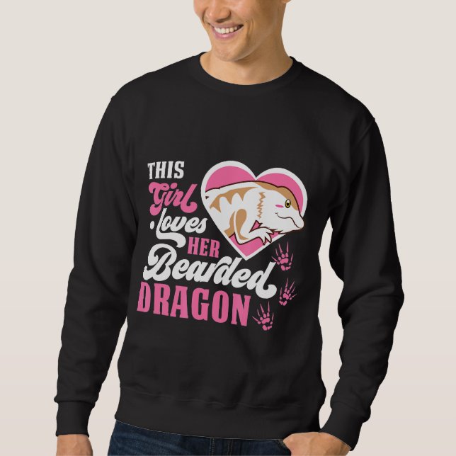Dieses Niedliche Mädchen Liebe ihren bärtigen Drac Sweatshirt (Vorderseite)
