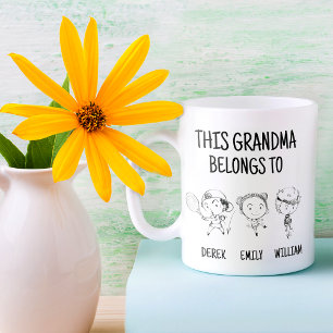 Dieses Oma gehört zu 3   Funny Gift Tasse