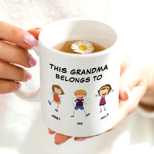 Dieses Oma gehört zu 3 Kindern und heißt "Funny" Kaffeetasse