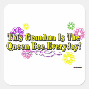 Dieses Oma ist die Königin der Alltagsart Quadratischer Aufkleber