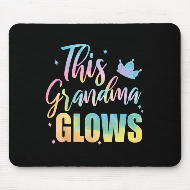 Dieses Oma strahlt farbenfrohe 80er der glückliche Mousepad (Vorne)