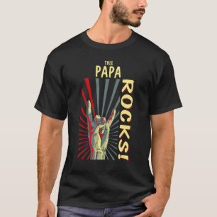 Dieses Papa Rocks Vintag Retro-Konzert 70er 80er F T-Shirt