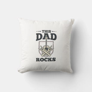 Dieses Papa-Rocks-Vintage-Gitarre-Papa-Shirt-Desig Kissen