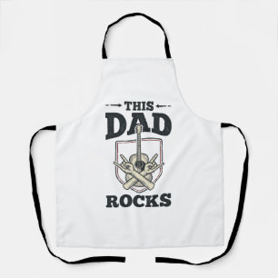 Dieses Papa-Rocks-Vintage-Gitarre-Papa-Shirt-Desig Schürze