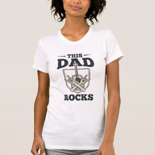 Dieses Papa-Rocks Vintage-Gitarre-Papa-Shirt-Desig T-Shirt
