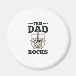 Dieses Papa Rockt Vintage-Gitarre Papa-Shirt-Desig Magnet